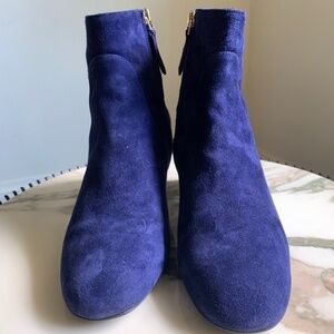 L.K.Bennett Blue Suede Ankle Boots